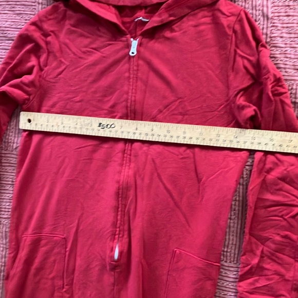 Onesie pajama suit blood Red Hooded Zip-Up boys / girls 9-11yrs approx 45” - Picture 7 of 13